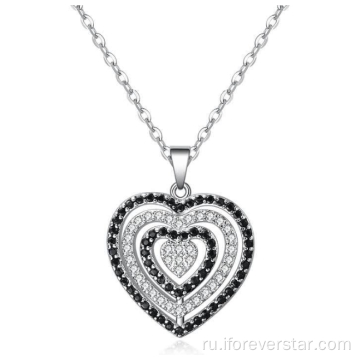 925 серебряный кулон Pave Heart Charm